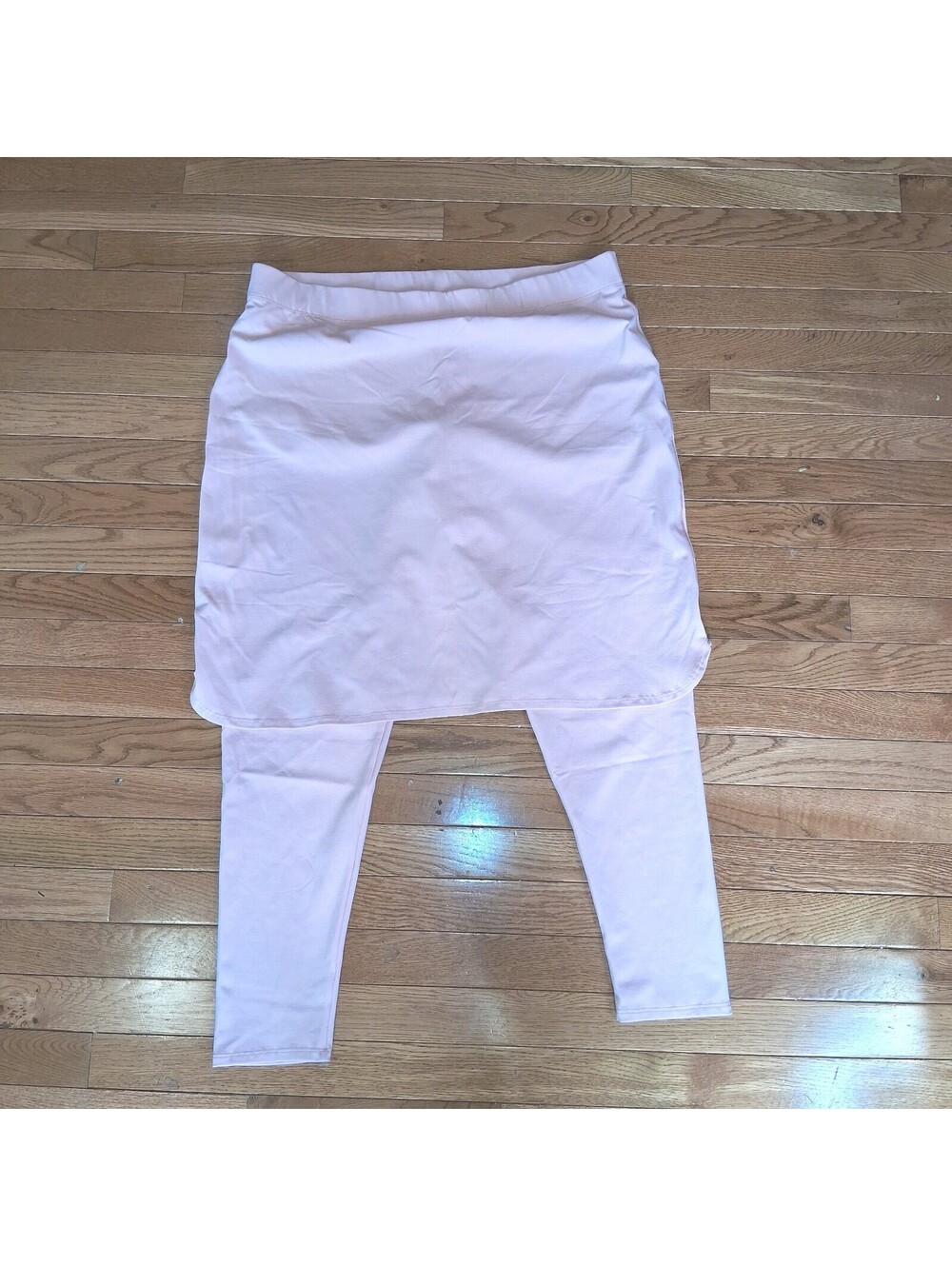 Kamp Kloz Modest Skirted Leggings 2X Blush Pink Layered Skort Activewear Y2K